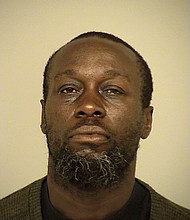 Jamal Jackson, 49, is seen in a booking photo released April 19, 2018, by the Ventura Police Department.