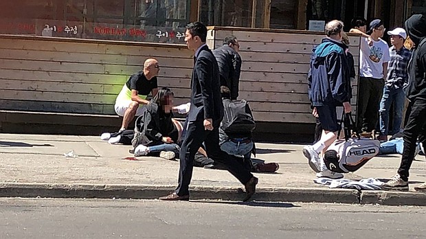 	A white van collided with numerous pedestrians in Toronto, Canada, on April 23, 2018, Toronto Police said.