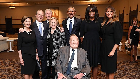 The photo was striking: Four past presidents and three first ladies -- as well as current first lady Melania Trump …