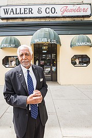 Richard Waller Jr. is hoping the family jewelry business can recover now that construction of the new bus rapid transit system is nearly done. Founded in 1900, Waller & Co. Jewelers is about the only jewelry store still operating in Downtown. Right, view of the new, virtually complete Pulse station at Adams and Broad streets, about two blocks west of Waller & Co. Jewelers. Service is expected to begin July 1, GRTC has indicated.