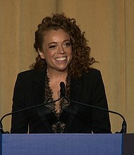 Host Michelle Wolf speaks during the White House Correspondents' Dinner.