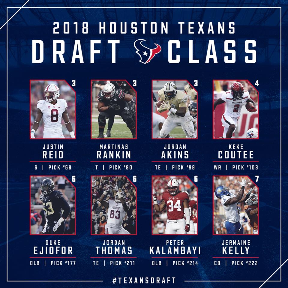 Good Things Comes to Those Who Wait Houston Texans Has a Great 2018 NFL  Draft, Houston Style Magazine