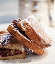 Duck Bacon and Brie Cheese Stuffed French Toast