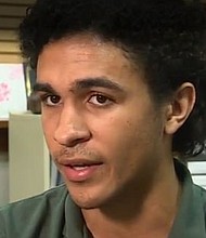 Jordan McFadden  rode his bike to a city bus stop and took a bus from Norman to Oklahoma City.