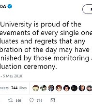 	A student's biggest dream is to walk across the stage during their school's commencement ceremony; getting rushed off the stage is not.