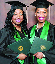 Chicago mother, Joya Knox (right) and daughter, Leza Knox, recently received their bachelor’s degrees together on recently from Chicago State University (CSU).