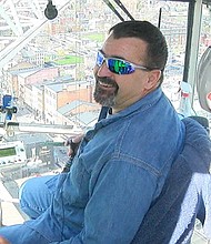 Steve Lancaster, who starts each workday with a 280-foot journey straight up in the air and stays there until quitting time, is afraid of heights.