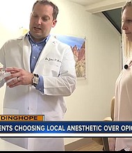 As more and more Americans fall victim to opioid addiction, one  doctor is looking for alternatives to help his patients with post-surgery pain.