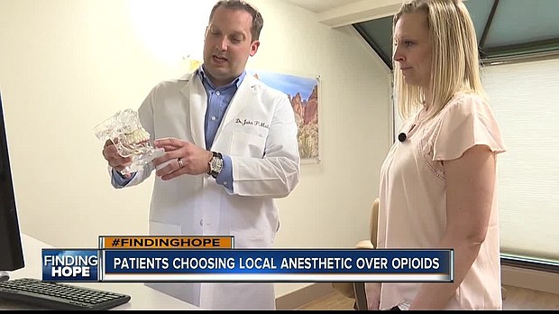 As more and more Americans fall victim to opioid addiction, one  doctor is looking for alternatives to help his patients with post-surgery pain.