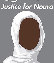 This is the photo for the 'Justice for Noura' campaign that is circulating on social media as well as the poster image for the petition on change.org in support of her.
