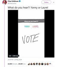 Some people who listen to this audio file hear one thing; others hear something completely different. It's like it was put on the internet just to sow discord.