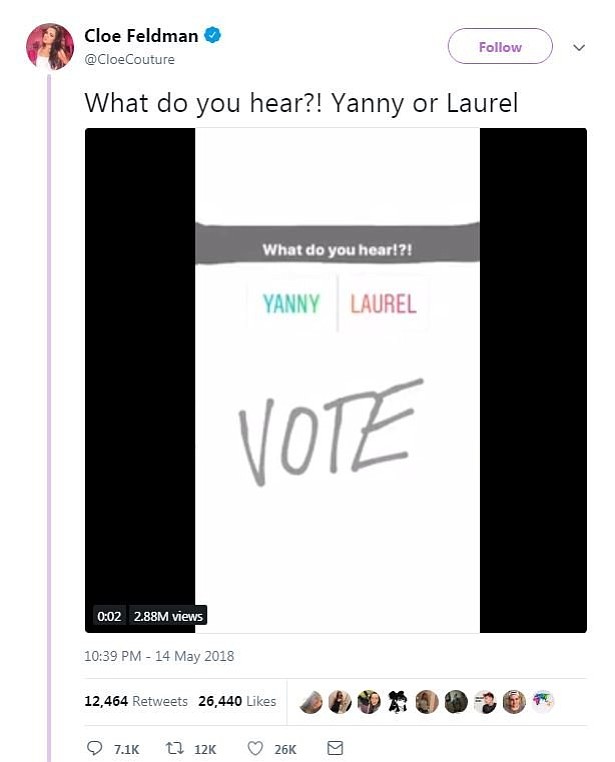 Some people who listen to this audio file hear one thing; others hear something completely different. It's like it was put on the internet just to sow discord.