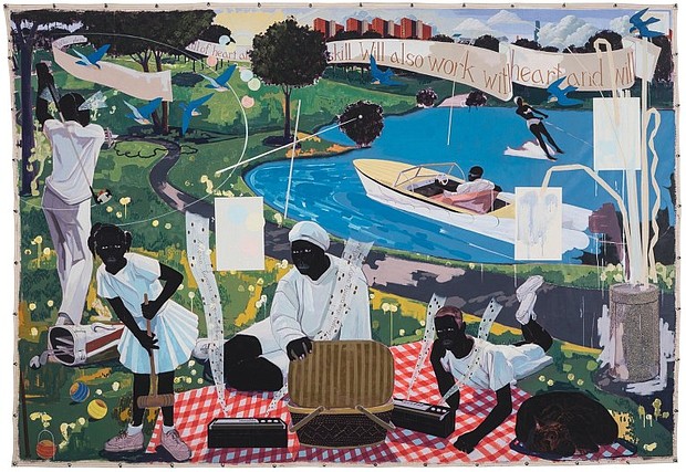 “Past Times” by Kerry James Marshall sold for $21.1 million on Wednesday to the music mogul Sean Combs (image via Sotheby’s)