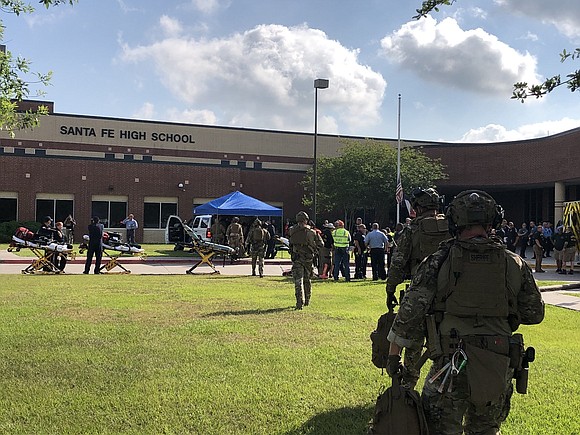 Nine students and a teacher were killed Friday morning in a shooting at Santa Fe High School in the southeastern …