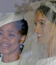 Meghan Markle and her mother Doria Ragland traveled together in the Queen's Rolls-Royce.