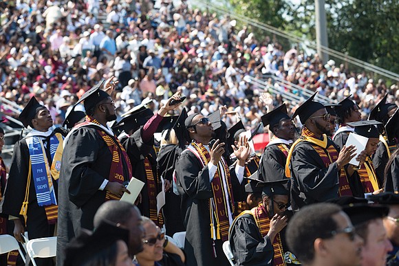 Virginia Union University graduates were encouraged to focus on a life of substance, and not one of superficiality, during the ...