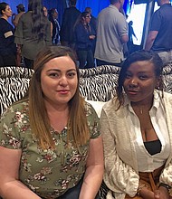 Marisol Chavez, left, and Mia Lopez are working to turn out the youth minority vote in California.