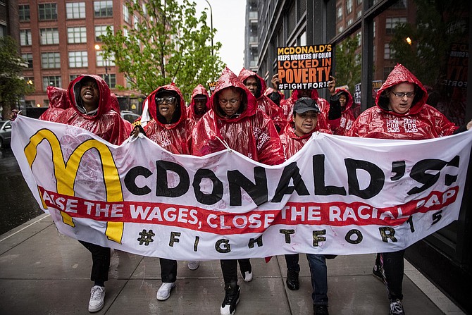 Protesters Marched in Springfield, Illinois  this past Monday to deliver a letter to McDonald's as the Fight for $15 contined. 