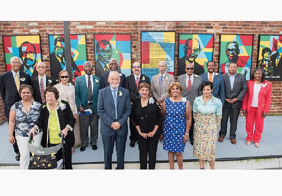 The portraits of 21 physicians instrumental in the history of Bon Secours Richmond Community Hospital adorn a new Legacy Wall ...