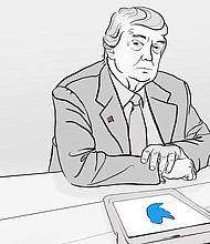 President Trump's first public reaction to the cancellation of "Roseanne" is a shot at Disney CEO Bob Iger.