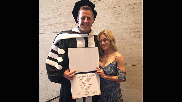 JJ Watt is a man of many talents on and off the football field -- now he can add doctorate degree to his list of achievements.