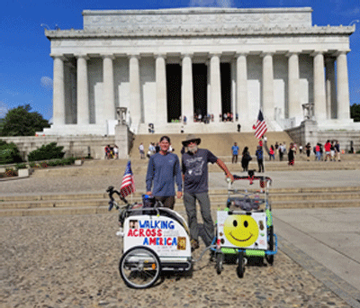 Brett Bramble and John Azerolo, and a dog named Domino, strolled along Route 40 in Baltimore last week for a ... Brett Bramble and John Azerolo, and a dog named Domino, strolled along Route 40 in Baltimore last week for a ...