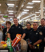 Kroger employee's with first responders post Harvey