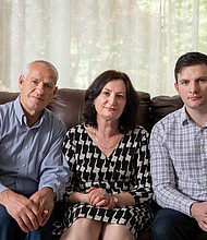 Rustem Kazazi, left, his wife, Lejla, and son Erald have sued US Customs and Border Protection.