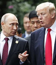 Russian President Vladimir Putin said he talks regularly to US President Trump on the phone.