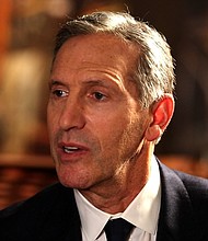 Outgoing Starbucks Executive Chairman Howard Schultz won't say for sure whether he's going to run for president. But he implied he's more qualified for the job than the business executive who currently holds the title.