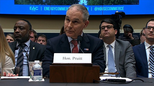 Environmental Protection Agency Administrator Scott Pruitt is accused of directing the EPA to prevent or delay public records requests from being processed. (FILE)