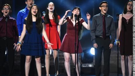 Standing onstage at the Tony Awards, the drama students of Marjory Stoneman Douglas High School sang of love and loss …