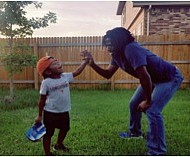 Marcus Griggs and his son, Aron Griggs