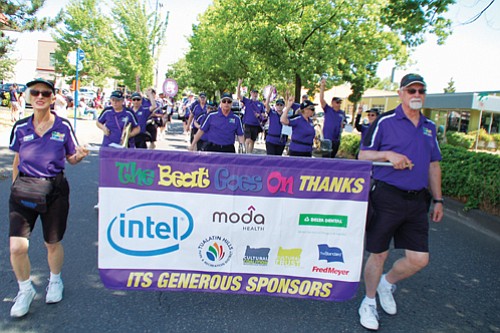 The Beat Goes On march band floods the streets with music.