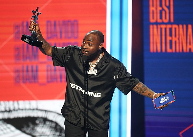 Davido accepts Best International Act onstage at the 2018 BET Awards at Microsoft Theater on June 24, 2018 in Los Angeles, California.