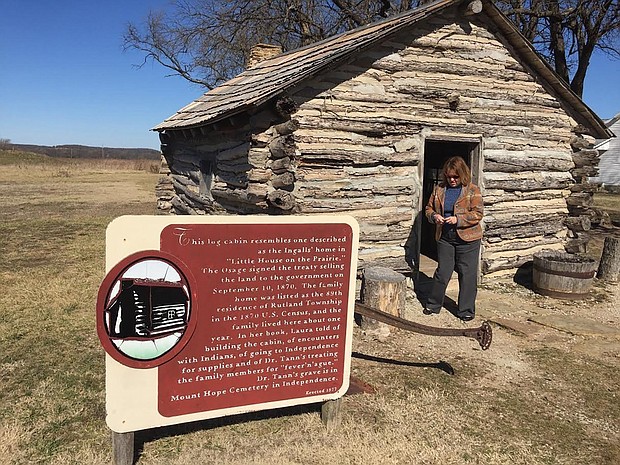 The cabin at the "Little House on the Prairie" site is a re-creation built in 1977.