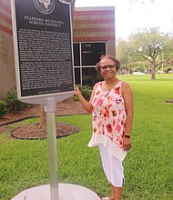 Yolanda Kelley, member of the original staff at Stafford Middle School in 1983. Ms. Kelley is entering her 36th year at Stafford Middle School.