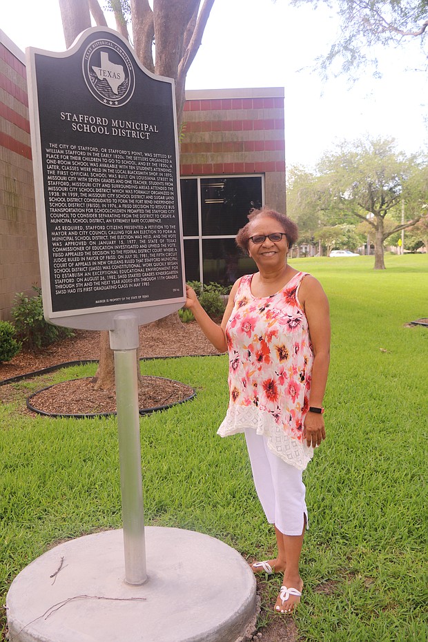 Yolanda Kelley, member of the original staff at Stafford Middle School in 1983. Ms. Kelley is entering her 36th year at Stafford Middle School.