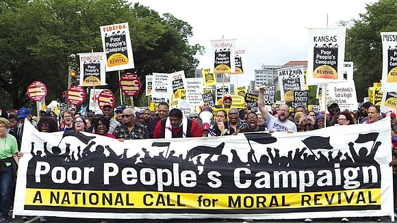 A multiracial, intergenerational crowd of thousands of social justice activists, union workers and people of faith prayed, cheered and listened ...