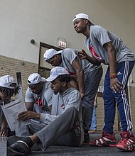 Austin College and Career Academy High School, 231 N. Pine Ave., recently received needed improvements to their weight room, dance studio, locker rooms, and courtyard with the help of student volunteers, volunteers from the local United Healthcare chapter, and the Team8 Tour. Photo Credit: CBS EcoMedia/Eric J. Smith