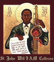 Musician John Coltrane is revered by a San Francisco congregation a half-century after his death.  Full credit: Rev. Deacon Mark Dukes/St. John Coltrane Church Gallery