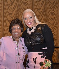Mia Wright with 21st International President of Alpha Kappa Alpha Sorority, Incorporated Faye B. Bryant