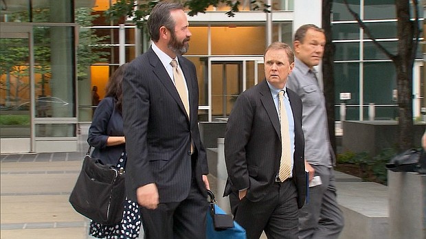 Principal Associate Deputy Attorney General Ed O'Callaghan, left, and Associate Deputy Attorney General Scott Schools, center, are seen in this undated image.