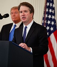 Brett M. Kavanaugh, 53, promises to be an independent justice who would keep “an open mind in every case” in accepting President Trump’s nomination to be a justice on the U.S. Supreme Court. A judge on the U.S. Court of Appeals for the District of Columbia, he was introduced Monday night at the White House as the president’s choice to replace retiring Justice Anthony Kennedy, 81.