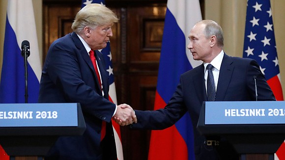 President Donald Trump had a golden opportunity on Monday to stare down Russian President Vladimir Putin and tell him, in …
