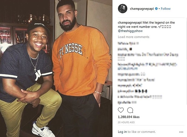 It's safe to say Shiggy was probably in his feelings when he met Drake.