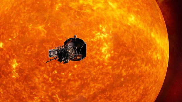 NASA's Solar Probe Plus mission will set off to explore the sun's atmosphere in summer 2018.  CREDIT: Johns Hopkins University Applied Physics Laboratory/NASA