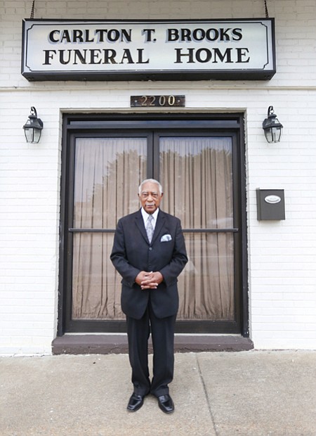 Carlton T. Brooks, 91, has been in the funeral business for more than 60 years. He is perhaps the oldest mortician still practicing in the nation. 