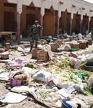 At least eight people were killed after a suicide bomber detonated explosives in a mosque in north-east Nigeria, police told CNN.