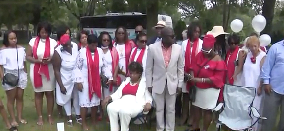 Gwen Carr, whose son Eric Garner died at the hands of NYPD officers in 2014, was joined in New Jersey ... Gwen Carr, whose son Eric Garner died at the hands of NYPD officers in 2014, was joined in New Jersey ...